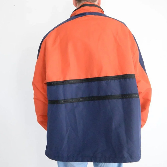 NWT Moncler Authentic Orange & Navy Copernicus Giubbotto TG  5 Raincoat Jacket - Picture 3 of 16